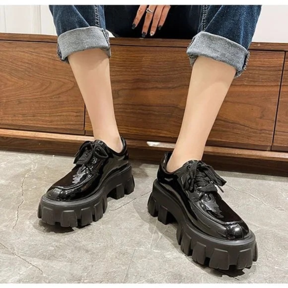 casual lace-up platform platform shoes - Picture 5 of 5